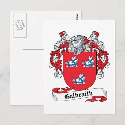 Galbraith Family Crest Briefkaart (Voorkant / Achterkant)