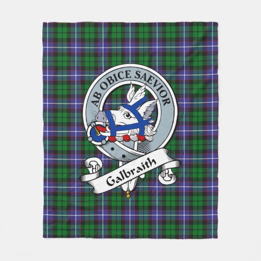 Galbraith Galbraith Badge Tartan Pset Fleece Deken (Voorkant)