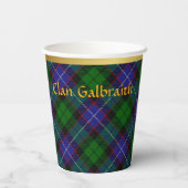 Galbraith gepersonaliseerde Tartan kerst Papieren Bekers (Achterkant)