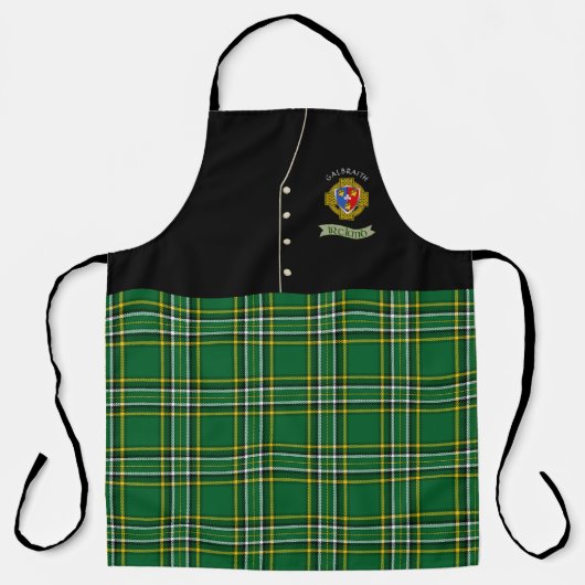 Galbraith Shield & Tartan Gepersonaliseerde Kilt Schort (Voorkant)