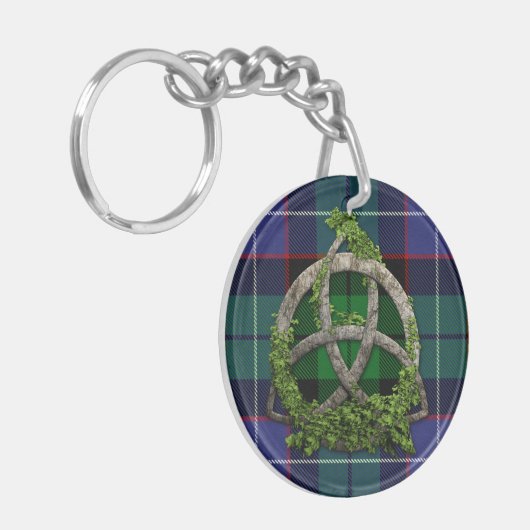 Galbraith Tartan en Celtic Trinity Knot Sleutelhanger (Voorkant Links)