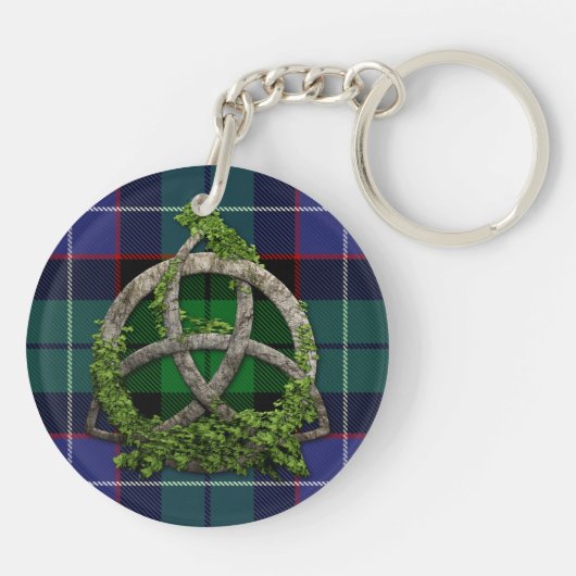 Galbraith Tartan en Celtic Trinity Knot Sleutelhanger (Achterkant)