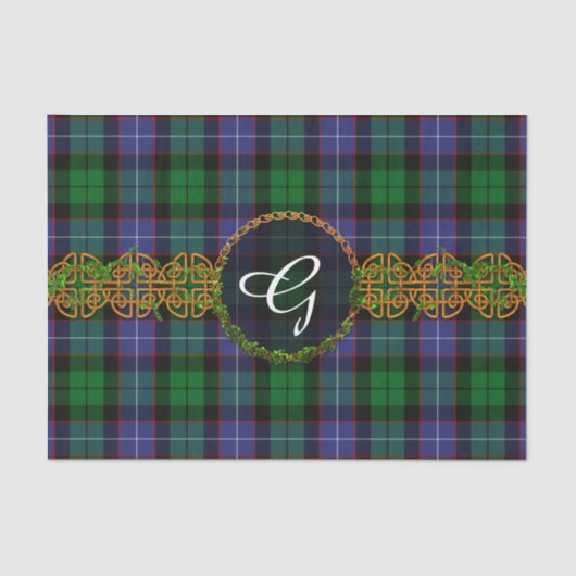 Galbraith Tartan en monogram Tissuepapier (Voorkant)