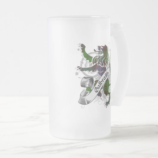 Galbraith Tartan Lion Matglas Bierpul (Voorkant rechts)