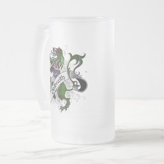 Galbraith Tartan Lion Matglas Bierpul (Voorkant links)