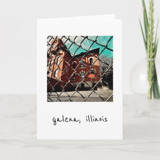 Galena Feehan Hall Historisch gebouw Feestdagen Kaart (Voorkant)