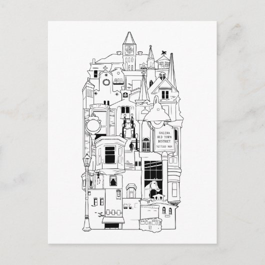 Galena Illinois collage Briefkaart (Voorkant)
