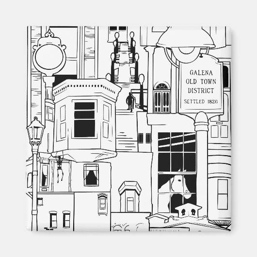 Galena Illinois collage Magneet (Voorkant)