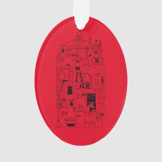 Galena Illinois collage Ornament (achterkant)