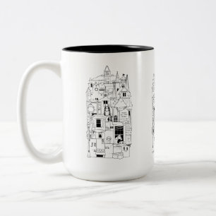 Galena Illinois collage Tweekleurige Koffiemok