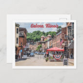 Galena, Illinois downtown street scene foto Briefkaart (Voorkant / Achterkant)