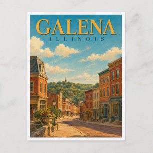 Galena Illinois Main Street GeoSaga Briefkaart