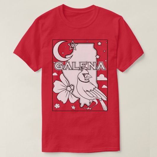 galena illinois staat outline TShirt (Design voorkant)