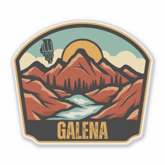 Galena, Illinois  Sticker (Voorkant)
