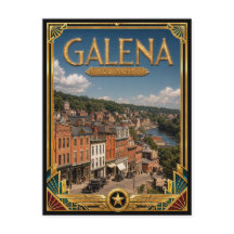 Galena Illinois Vintage Art Deco Gouden Tijdperk