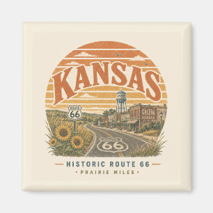 Galena Kansas Historische Route 66 Prairie Zonsond Magneet