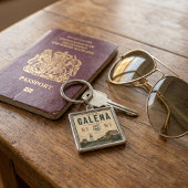 Galena Route 66 Reis Souvenir Sleutelhanger