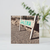 galena stoepbord kaart (Staand voorkant)