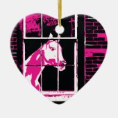 Galena Window Horse Keramisch Ornament (Voorkant)