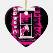 Galena Window Horse Keramisch Ornament (Achterkant)