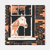 Galena Window Horse Magneet (Voorkant)