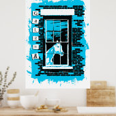 Galena Window Horse Poster (Keuken)