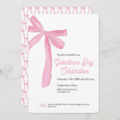 Galentijns dag Roze lintboog thema modern Kaart (Voorkant / Achterkant)