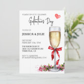 Galentijnsdag brunch champagne kaart (Staand voorkant)