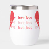 Galentijnsdag gepersonaliseerd roze en rood hart (Rechts)