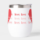 Galentijnsdag gepersonaliseerd roze en rood hart (Links)