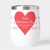 Galentijnsdag gepersonaliseerd roze en rood hart (Achterkant)