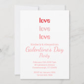 Galentijnsdag Party roze en rode typografie Kaart (Voorkant)