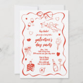 Galentijnsdag Valentijns's Party Invitation Kaart (Voorkant)