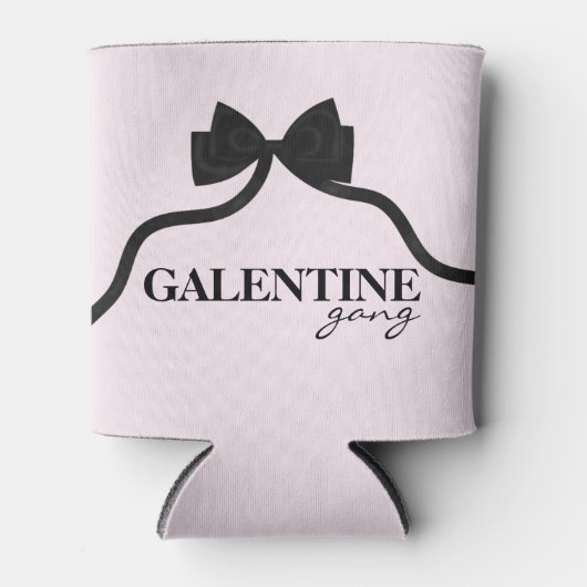 Galentijnse bende Vriend Valentijn Black Bow Blikjeskoeler (Voorkant)