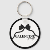 Galentijnse bende Vriend Valentijn Black Bow Sleutelhanger (Voorkant)