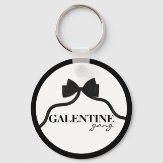 Galentijnse bende Vriend Valentijn Black Bow Sleutelhanger