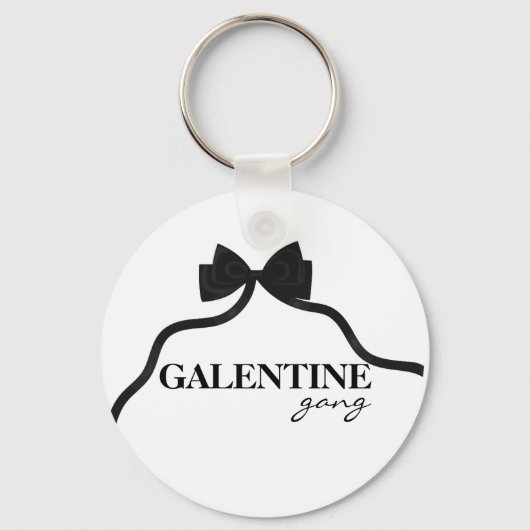 Galentijnse bende Vriend Valentijn Black Bow Sleutelhanger (Achterkant)