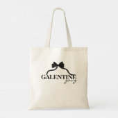 Galentijnse bende Vriend Valentijn Black Bow Tote Bag (Achterkant)