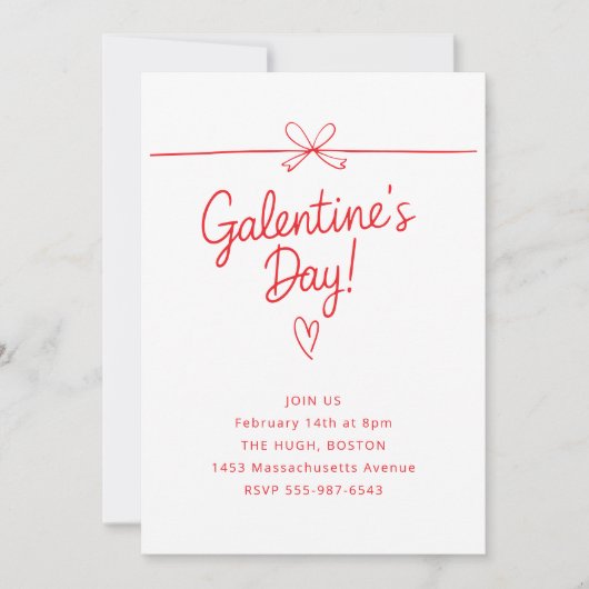 Galentijnse Valentijnsdag Meisjes Party Vrienden R Kaart (Voorkant)