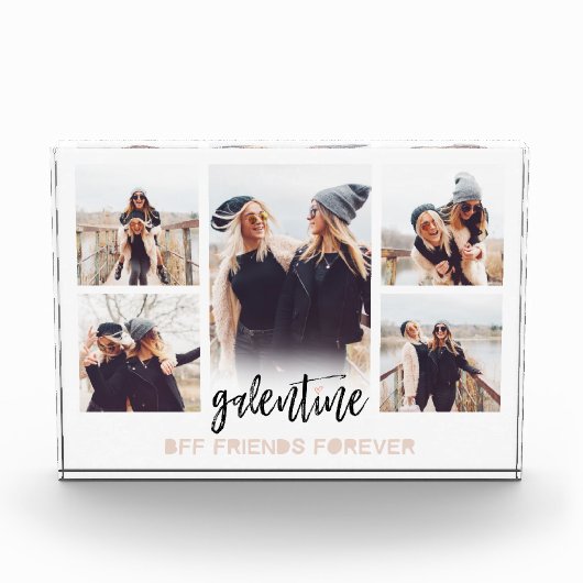 Galentine BFF Friends Forever Foto Collage White (Voorkant)