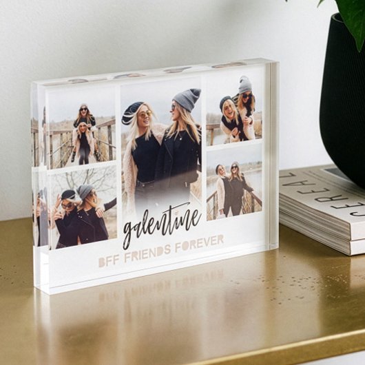 Galentine BFF Friends Forever Foto Collage White