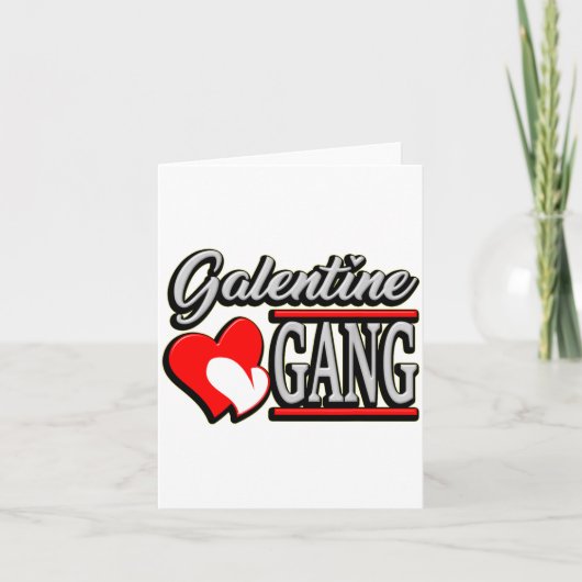 Galentine Gang Funny Valentines Day With The Gir  Kaart (Voorkant)