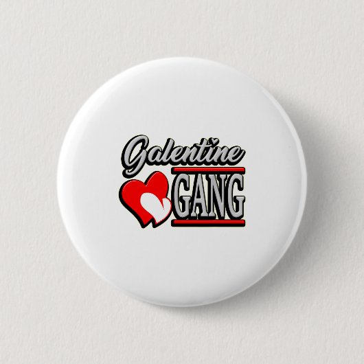 Galentine Gang Funny Valentines Day With The Gir  Ronde Button 5,7 Cm (Voorkant)