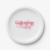 Galentine Gang Paper Borden Papieren Bordje (Voorkant)