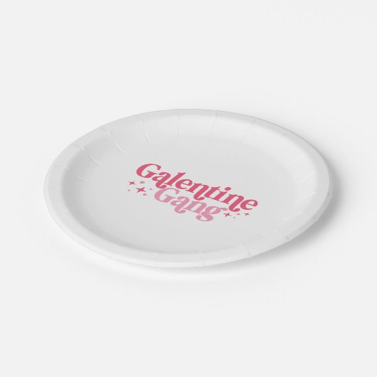 Galentine Gang Paper Borden Papieren Bordje (Gekanteld)