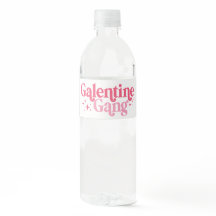 Galentine Gang Water Bottle Label