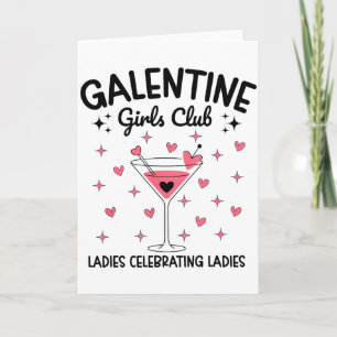 Galentine Meidenclub Dames vieren Dames Val Kaart