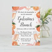 Galentine Mimosa Brunch Party Invite Personalized Kaart (Staand voorkant)