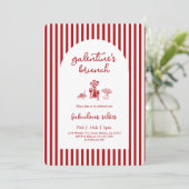 Galentine’s Brunch Invitation Kaart (Staand voorkant)