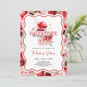 Galentine’s Brunch Party Invitation Kaart (Staand voorkant)